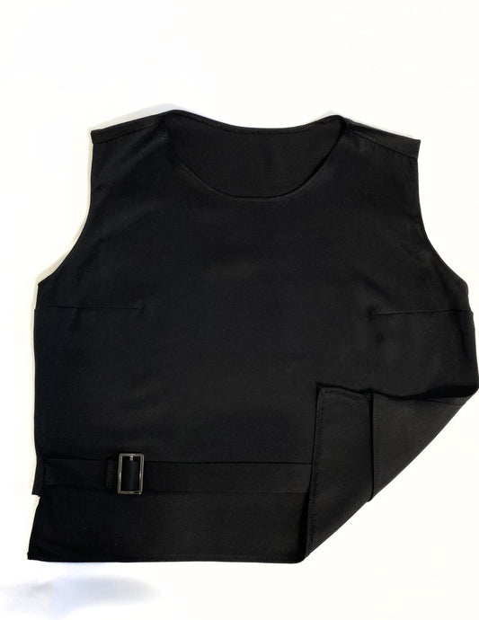 Buckled Business Sleeveless Top